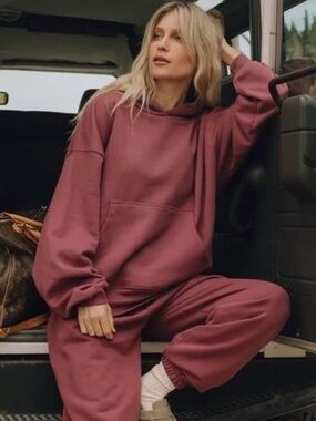 Daily Drills Wine Hoodie and Jogger Set